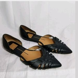 Dolce Vita D'orsay Black Pointy Toe Flats